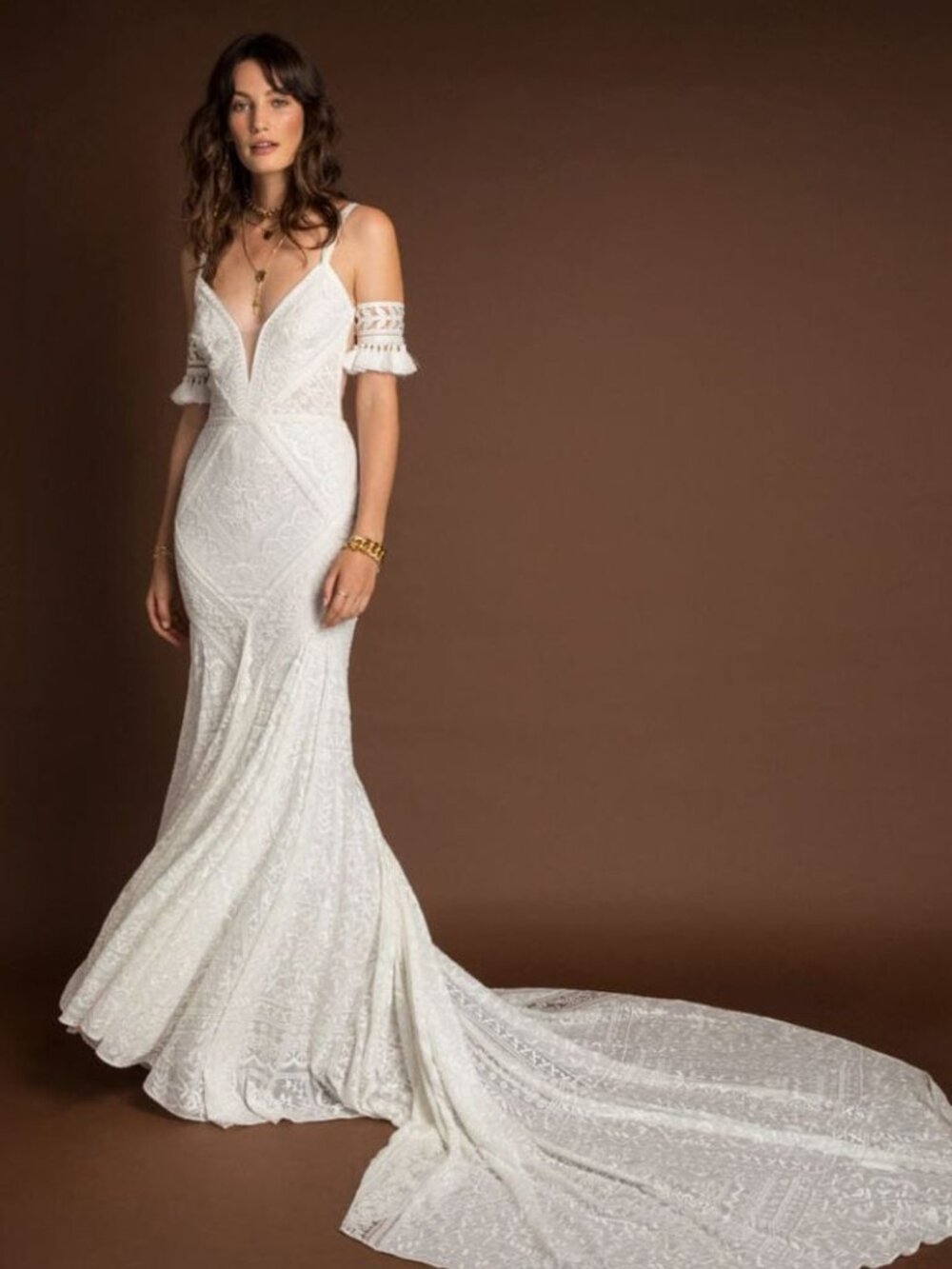 Rue De Siene Tulum Wedding Gown Size 10 - Picture 8 of 13